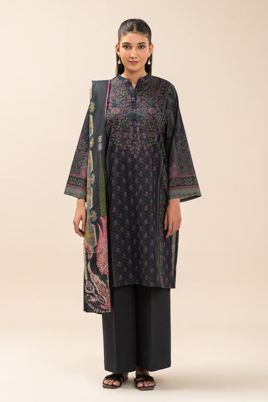 3 PIECE PRINT LAWN SUIT-FIREFLY GLOW (UNSTITCHED)