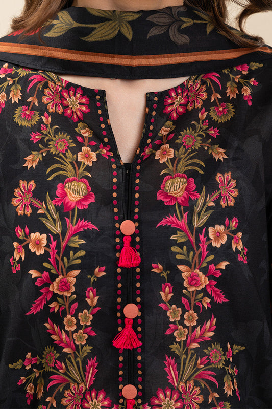 3 PIECE PRINTED LAWN SUIT-TWILIGHT BLOSSOM (UNSTITCHED)