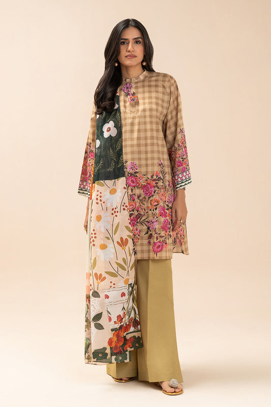 3 PIECE PRINT LAWN SUIT-PETAL DRIFT (UNSTITCHED)