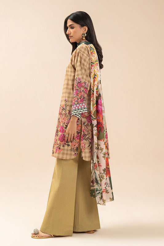 3 PIECE PRINT LAWN SUIT-PETAL DRIFT (UNSTITCHED)