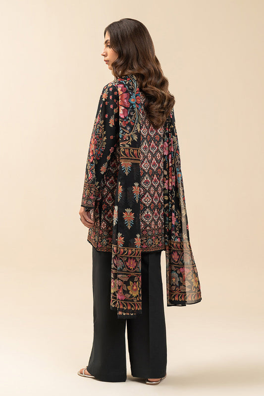 3 PIECE PRINTED LAWN SUIT-EBONY DREAM (UNSTITCHED)
