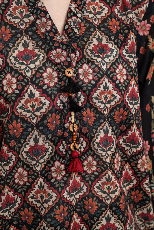 3 PIECE PRINTED LAWN SUIT-EBONY DREAM (UNSTITCHED)