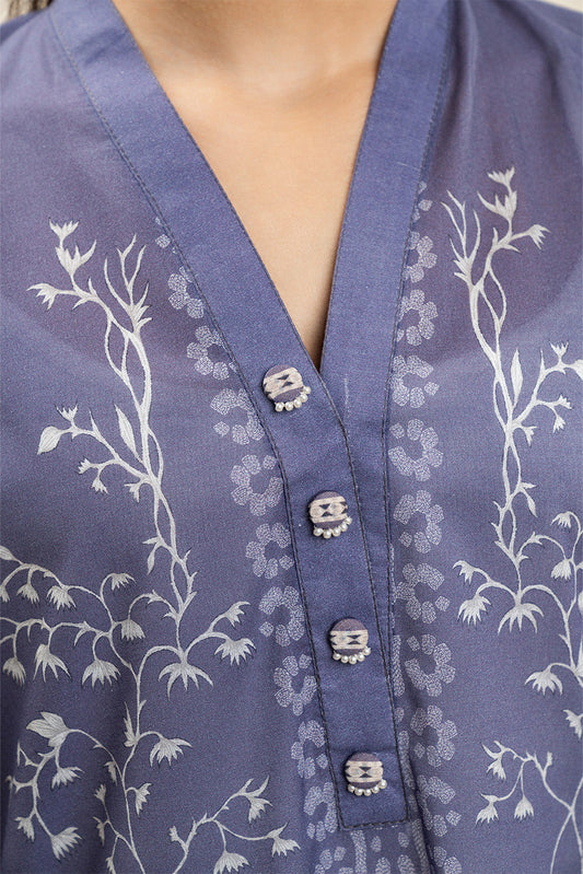 3 PIECE PRINTED LAWN SUIT-RAVEN DIVE (UNSTITCHED)