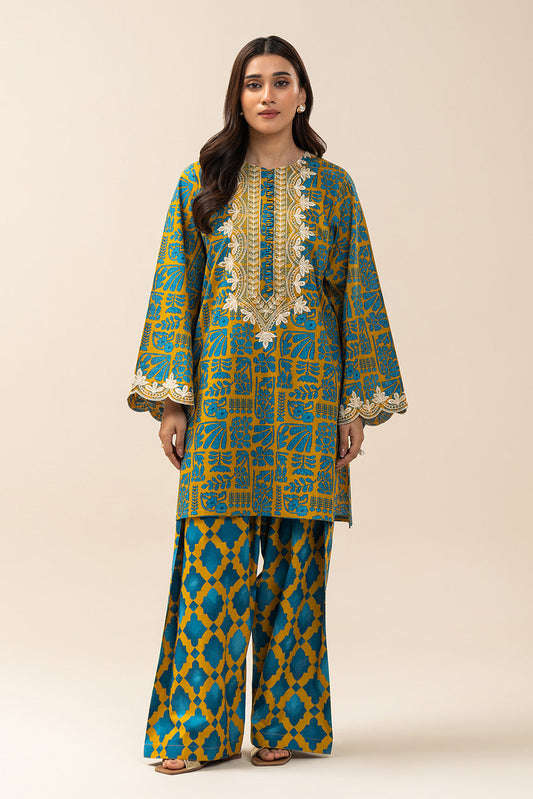 2 PIECE EMBROIDERED LAWN SUIT-AMBER MAZE (UNSTITCHED)