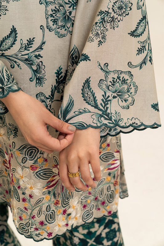 2 PIECE EMBROIDERED LAWN SUIT-EMERALD GARDENS (UNSTITCHED)