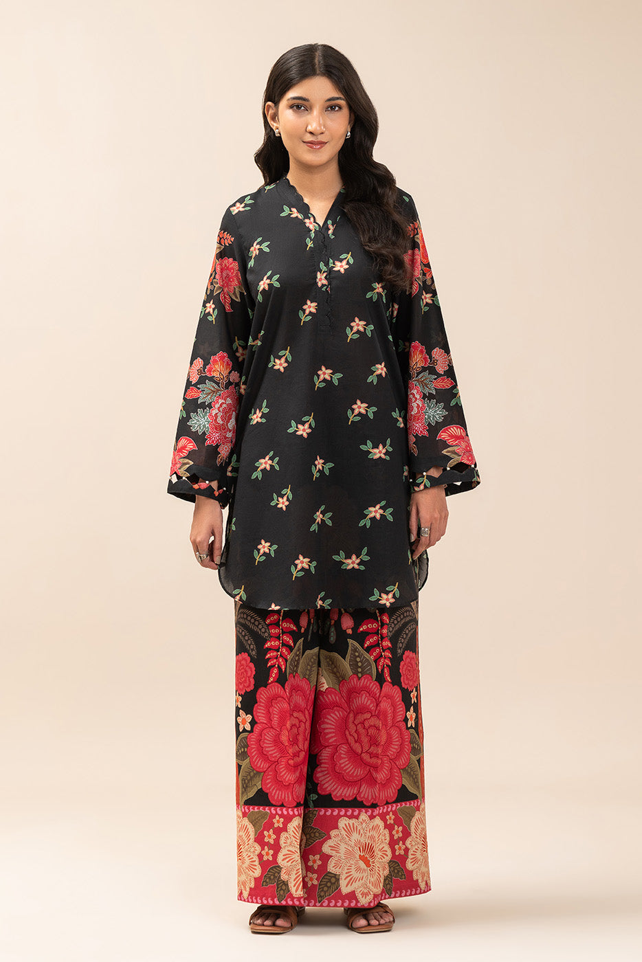 2 PIECE PRINT LAWN SUIT-BOTANICAL GLOW (UNSTITCHED)