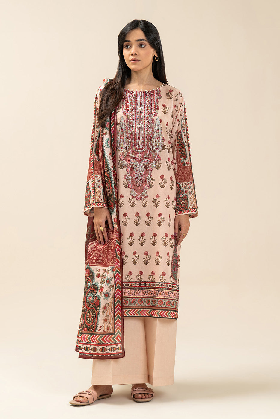 3 PIECE EMBROIDERED LAWN SUIT-ORCHARD ARCH (UNSTITCHED)