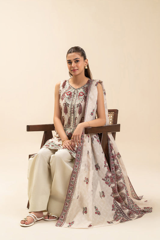 3 PIECE EMBROIDERED LAWN SUIT-TRIBAL TUNE (UNSTITCHED)