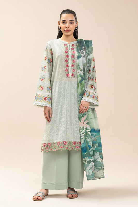 3 PIECE EMBROIDERED LAWN SUIT-OCEANIC LUXE (UNSTITCHED)