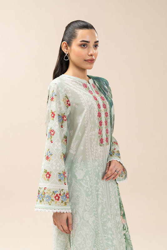 3 PIECE EMBROIDERED LAWN SUIT-OCEANIC LUXE (UNSTITCHED)