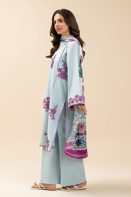 3 PIECE EMBROIDERED LAWN SUIT-BLUEBELL BLOOM (UNSTITCHED)