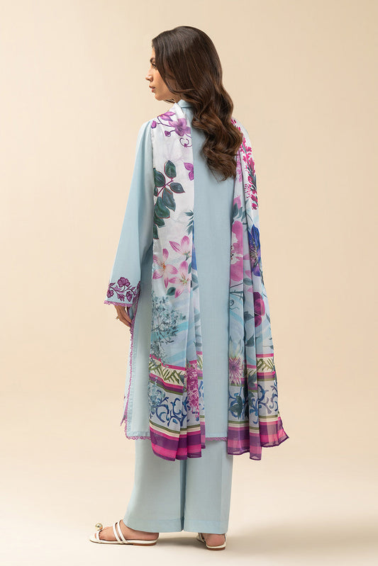 3 PIECE EMBROIDERED LAWN SUIT-BLUEBELL BLOOM (UNSTITCHED)