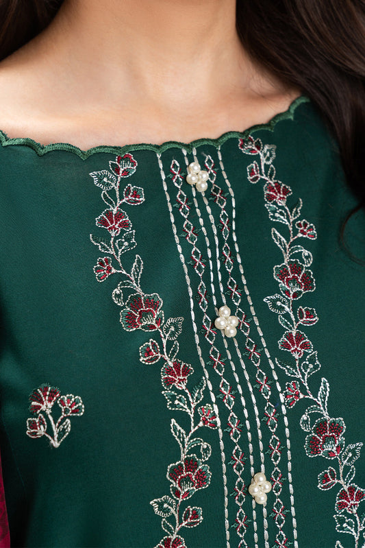 3 PIECE EMBROIDERED LAWN SUIT-CEDAR FLORA (UNSTITCHED)