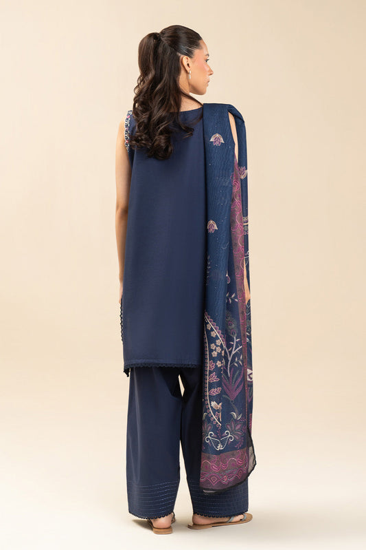 3 PIECE EMBROIDERED LAWN SUIT-SAPPHIRE GRACE (UNSTITCHED)
