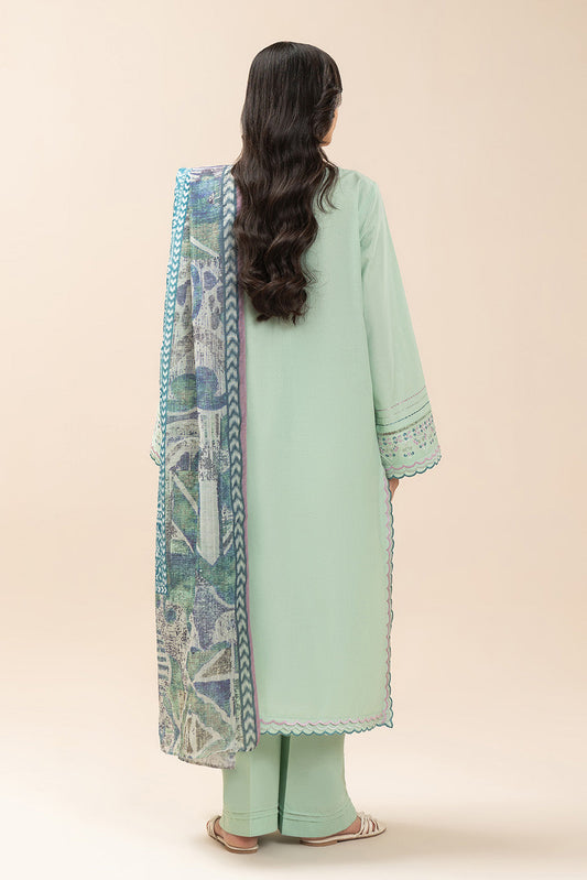3 PIECE EMBROIDERED LAWN SUIT-MEADOW SAGE (UNSTITCHED)