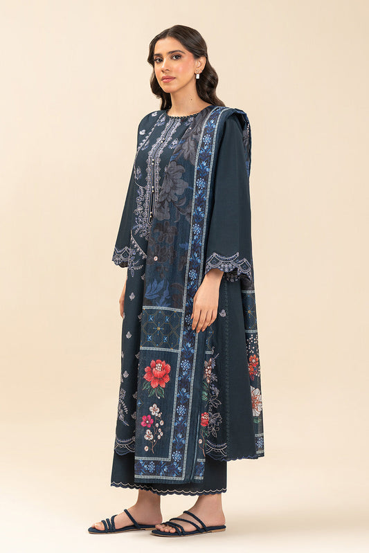 3 PIECE EMBROIDERED LAWN SUIT-MIDNIGHT QUARTZ (UNSTITCHED)