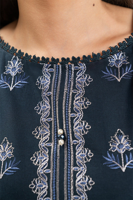 3 PIECE EMBROIDERED LAWN SUIT-MIDNIGHT QUARTZ (UNSTITCHED)