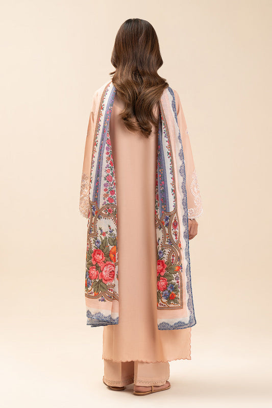 3 PIECE EMBROIDERED LAWN SUIT-ROSE QUARTZ (UNSTITCHED)