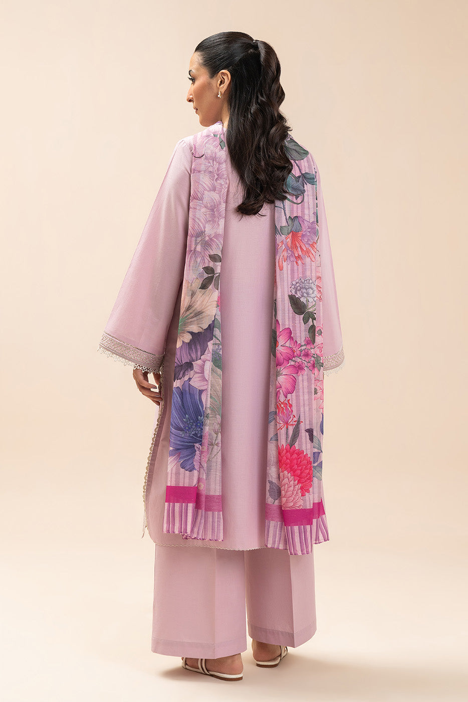 3 PIECE EMBROIDERED LAWN SUIT-BLUSH BREEZE (UNSTITCHED)