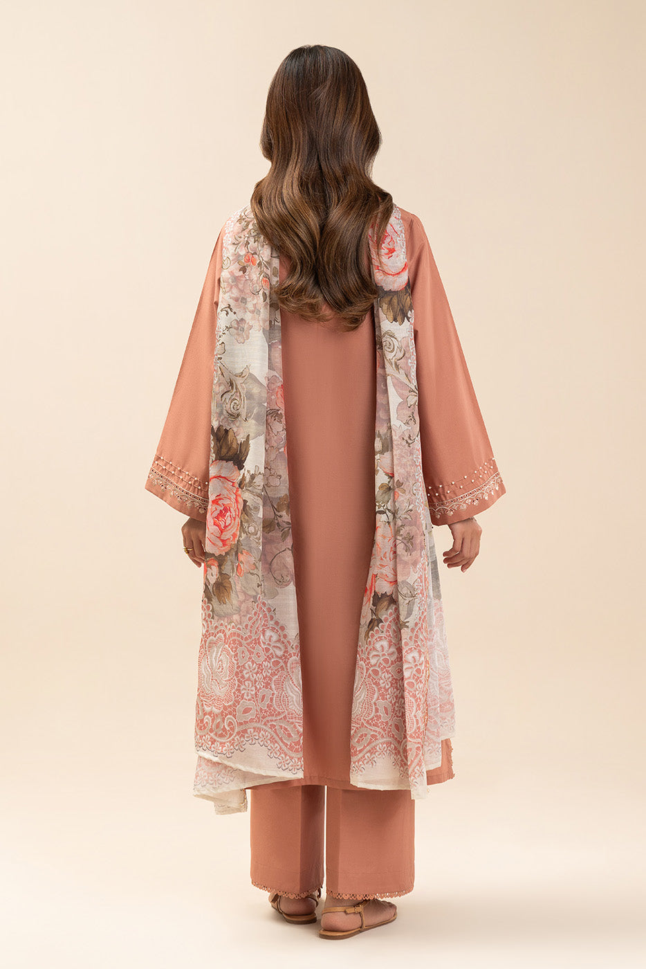 3 PIECE EMBROIDERED LAWN SUIT-TERRACOTTA CLOUD (UNSTITCHED)