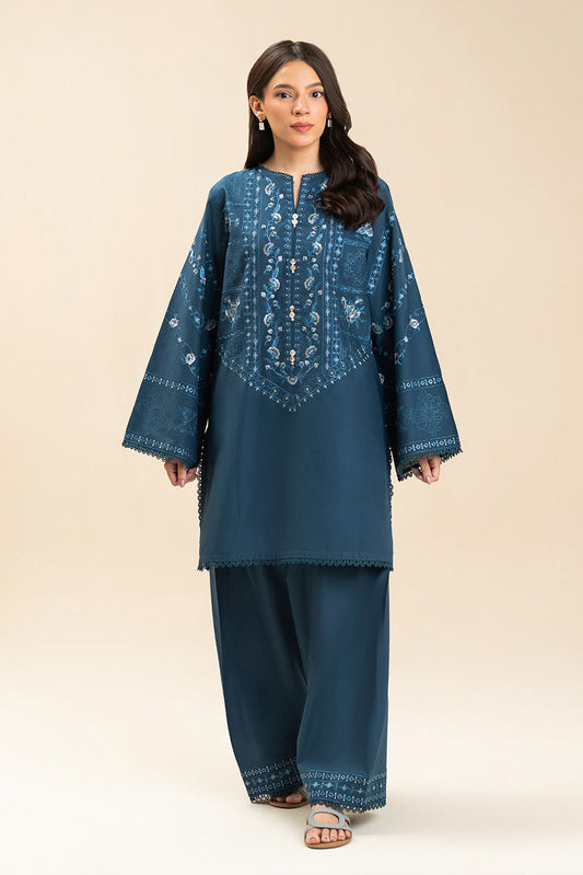 2 PIECE EMBROIDERED LAWN SUIT-ABYSSAL ESTATE (UNSTITCHED)