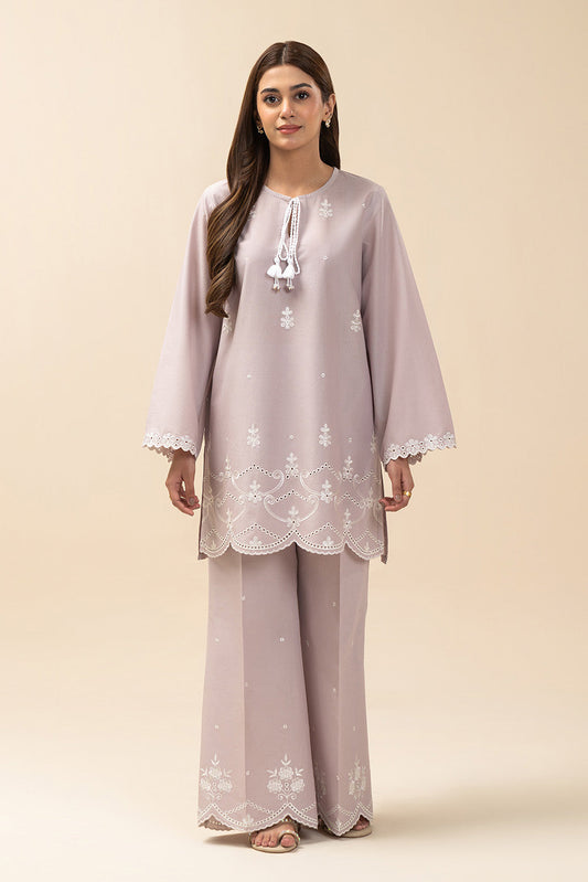 2 PIECE EMBROIDERED LAWN SUIT-MISTY LAVENDER (UNSTITCHED)