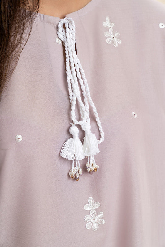 2 PIECE EMBROIDERED LAWN SUIT-MISTY LAVENDER (UNSTITCHED)