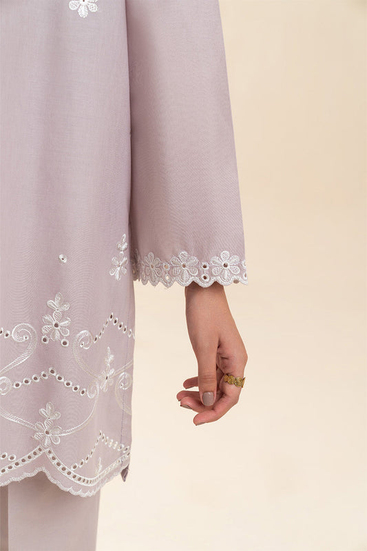 2 PIECE EMBROIDERED LAWN SUIT-MISTY LAVENDER (UNSTITCHED)