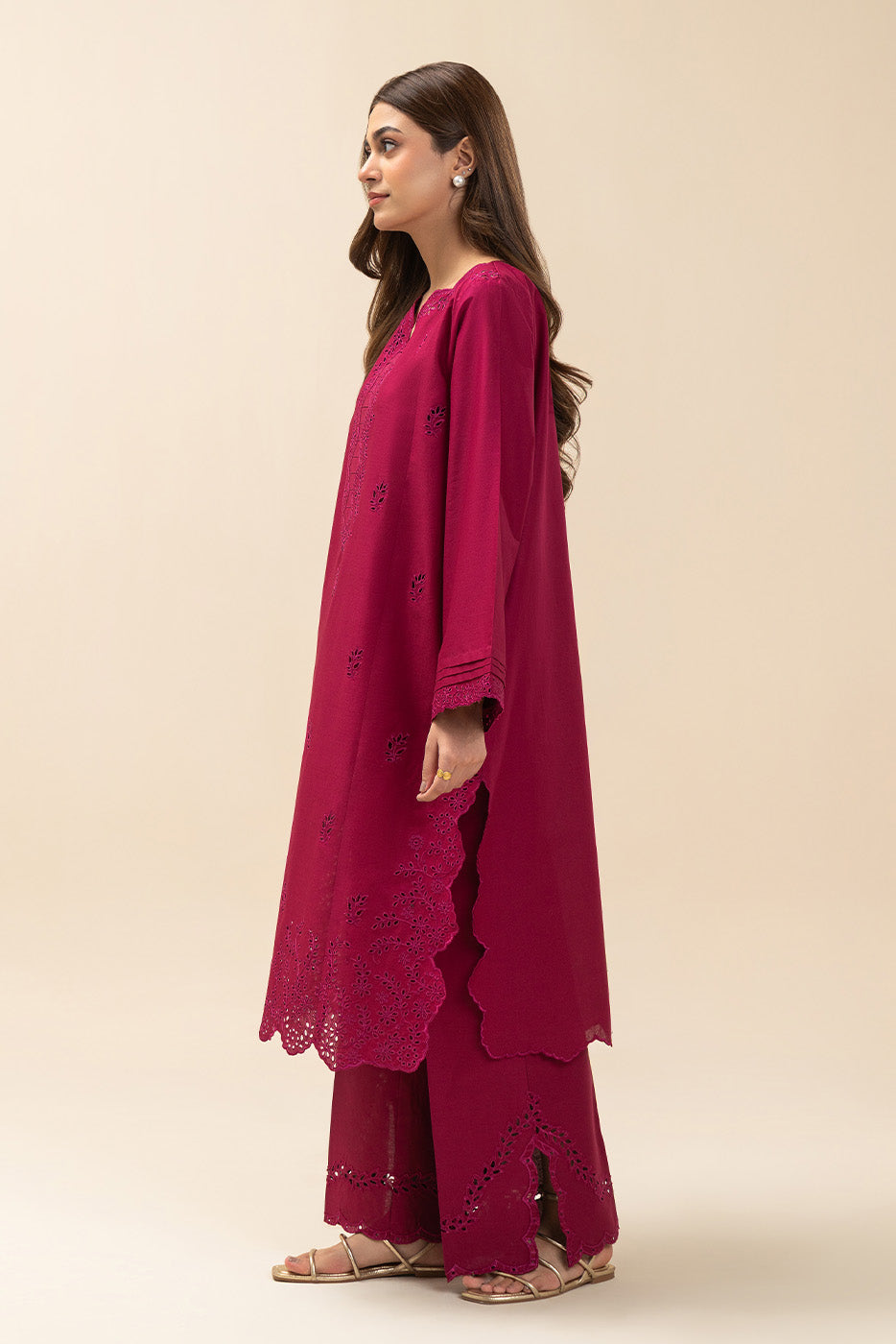 2 PIECE EMBROIDERED LAWN SUIT-ROSEINE (UNSTITCHED)