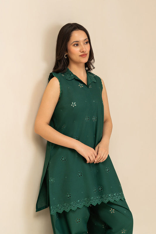 2 PIECE EMBROIDERED LAWN SUIT-VERDANT GREEN (UNSTITCHED)
