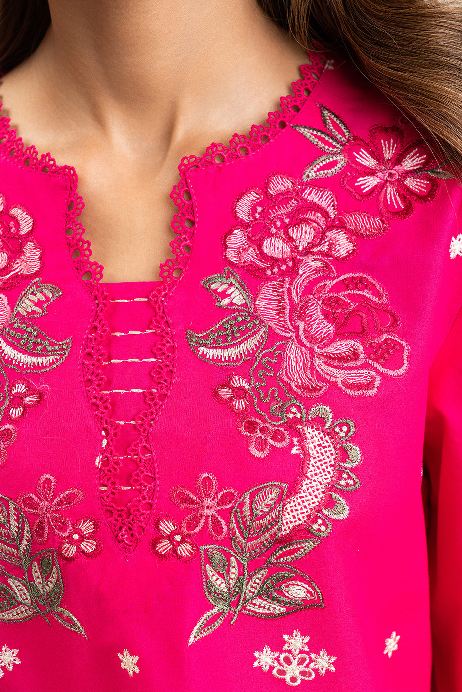 2 PIECE EMBROIDERED LAWN SUIT-FUCHSIA FANTASY (UNSTITCHED)