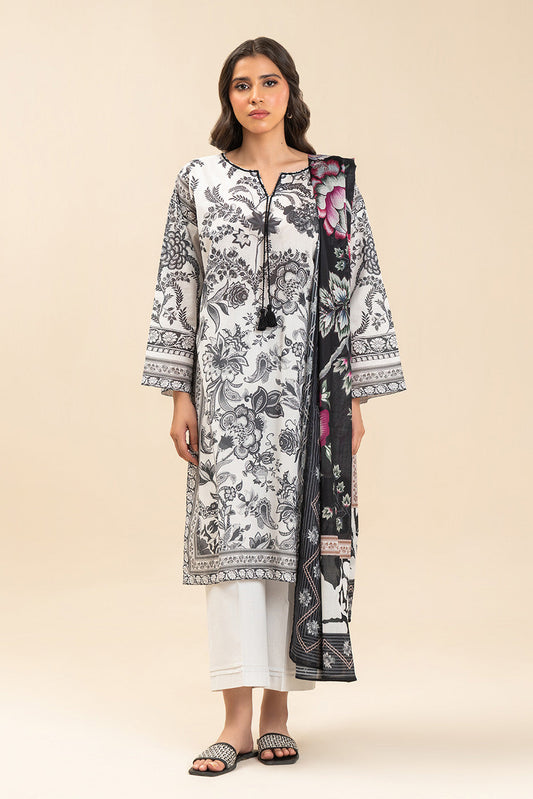 3 PIECE PRINTED LAWN SUIT-MANOR GARDEN (UNSTITCHED)