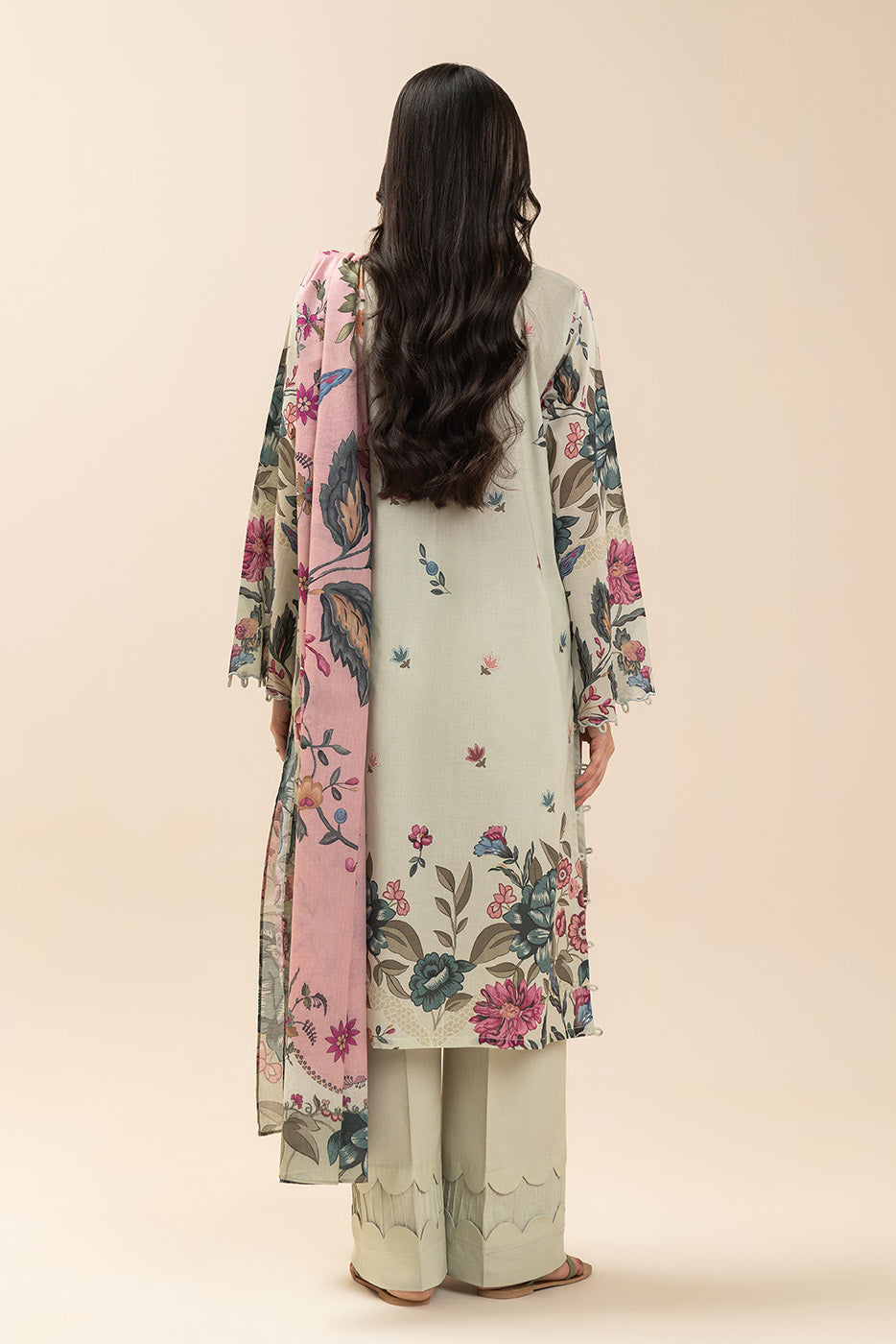 3 PIECE PRINTED LAWN SUIT-BOTANIC BLISS (UNSTITCHED)