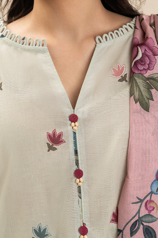 3 PIECE PRINTED LAWN SUIT-BOTANIC BLISS (UNSTITCHED)