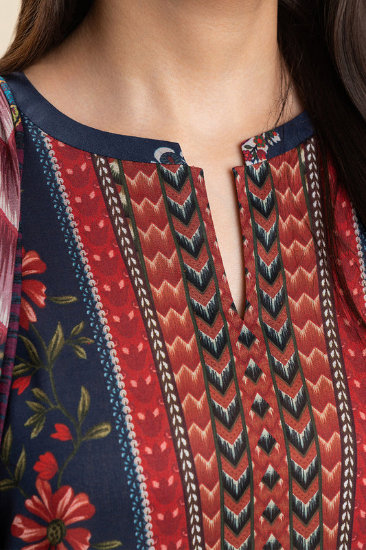 3 PICE PRINTED LAWN SUIT-SAPPHIRE BLOOM (UNSTITCHED)