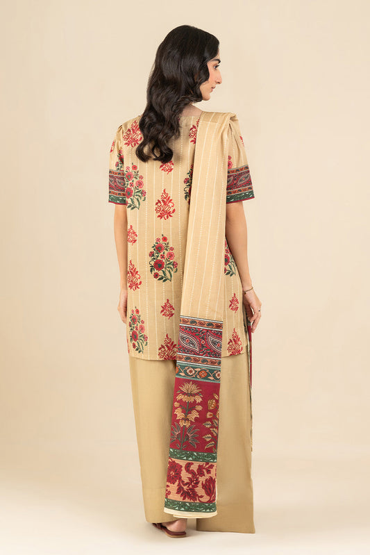 3 PIECE PRINTED LAWN SUIT-WHIMSICAL DUSK (UNSTITCHED)