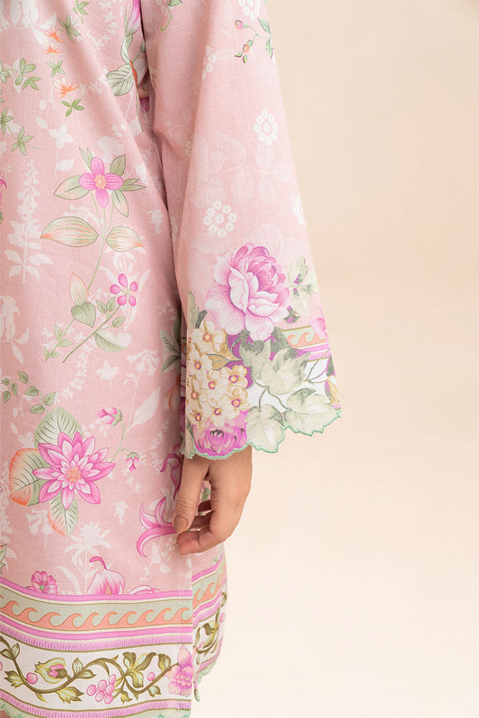 3 PIECE PRINTED LAWN SUIT-ROSY SYMPHONY (UNSTITCHED)