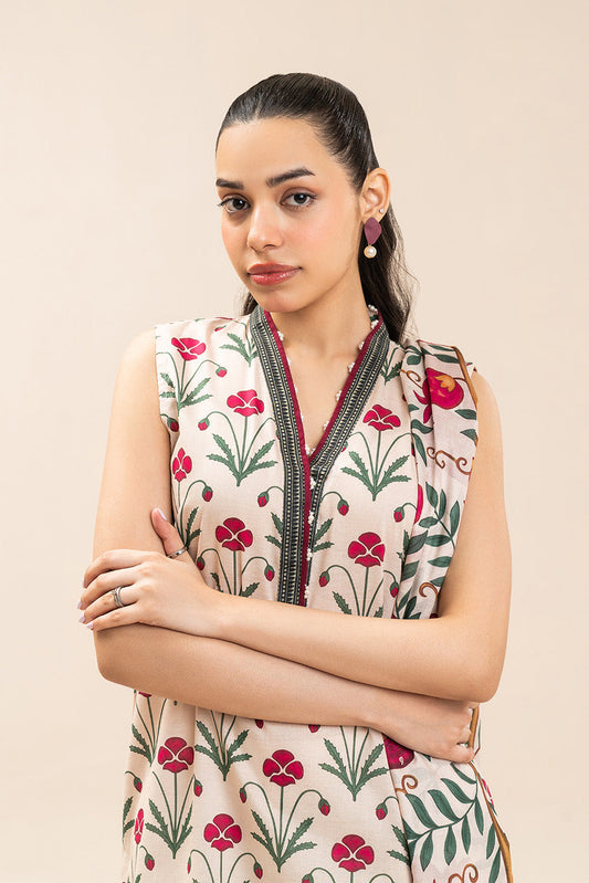 3 PIECE PRINTED LAWN SUIT-OPALINE FLEUR (UNSTITCHED)