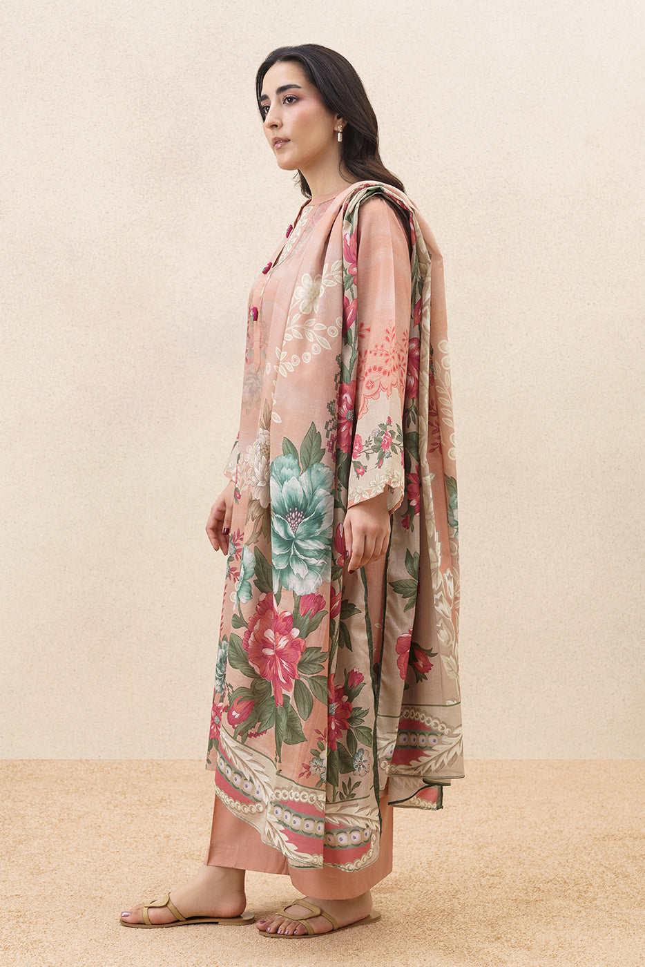 3 PIECE PRINTED LAWN SUIT (PRET)