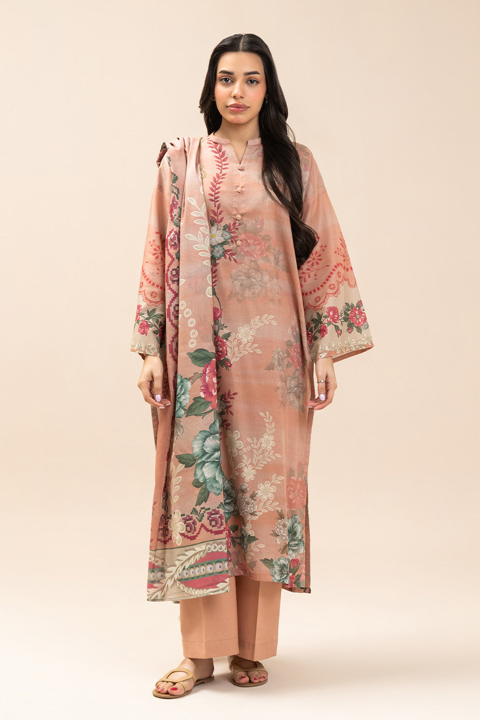 3 PIECE PRINTED LAWN SUIT-CANDY BLOSSOM (UNSTITCHED)