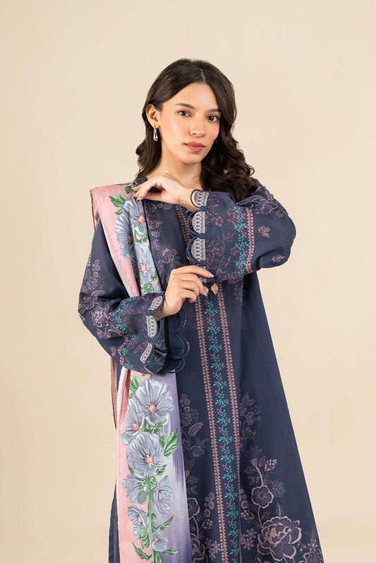 3 PIECE PRINTED LAWN SUIT-SORCERER,S GARDEN  (UNSTITCHED)