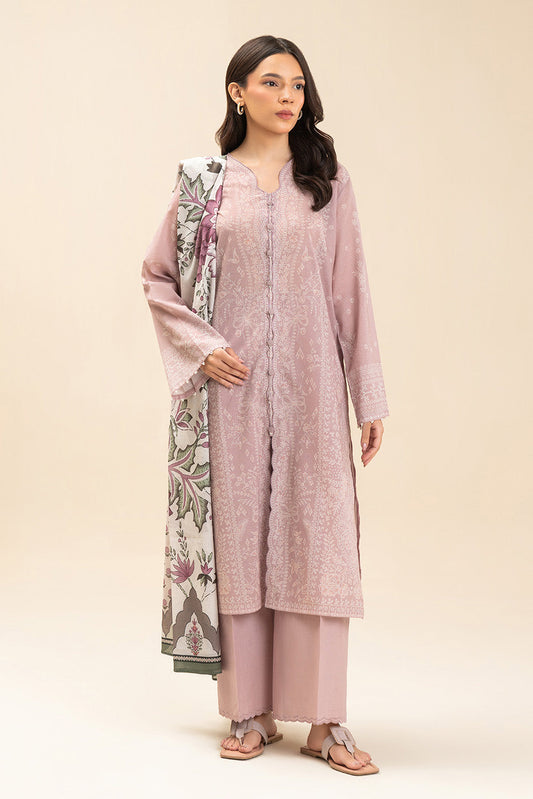 3 PIECE PRINTED LAWN SUIT-FLORET DUSK (UNSTITCHED)