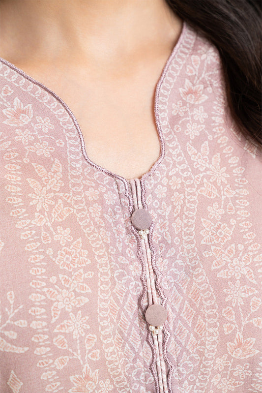 3 PIECE PRINTED LAWN SUIT-FLORET DUSK (UNSTITCHED)