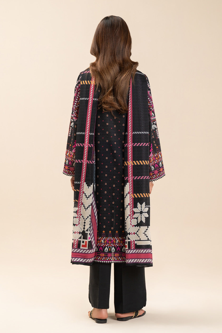 3 PIECE PRINTED LAWN SUIT-MIDNIGHT NOIR (UNSTITCHED)