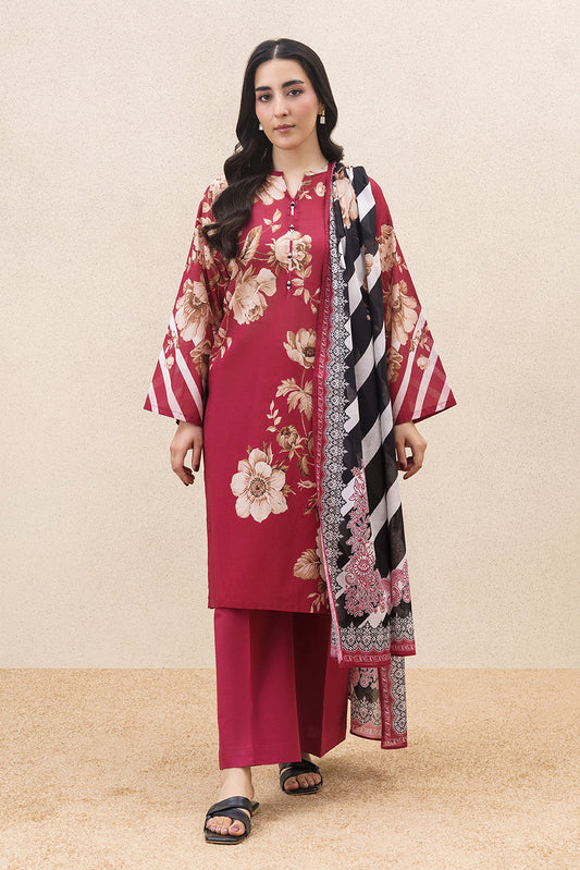 3 PIECE PRINTED LAWN SUIT-WITCHING HOUR (UNSTITCHED)