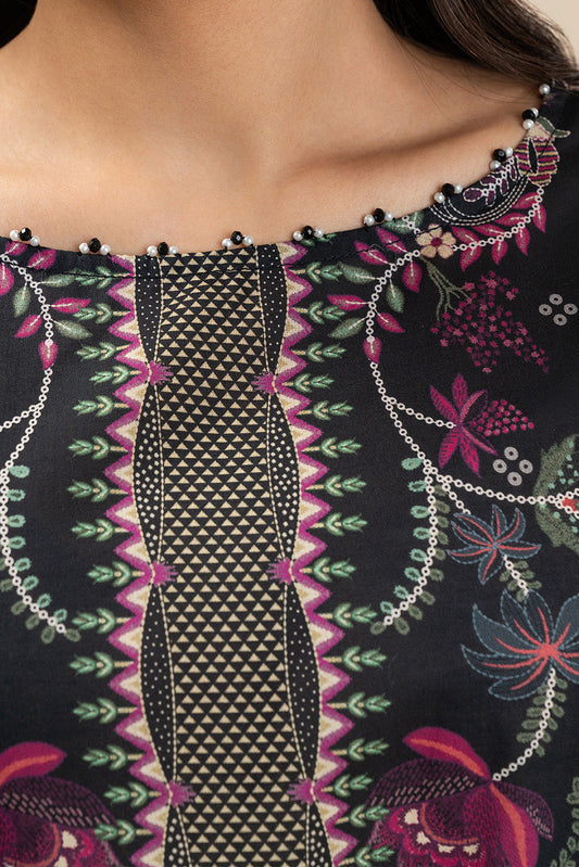 3 PIECE PRINTED LAWN SUIT-EBONY PRISTINE (UNSTITCHED)