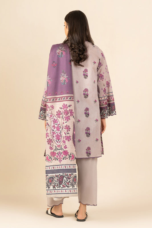 3 PIECE PRINTED LAWN SUIT-ORNATE MEADOW ( UNSTITCHED )