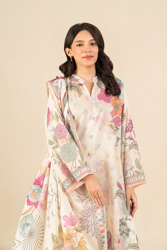 3 PIECE PRINTED LAWN SUIT-BLOOM THEORY (UNSTITCHED)