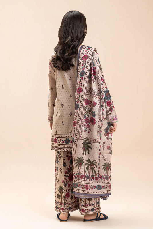 3 PIECE EMBROIDERED LAWN SUIT-FLEUR CHARM (UNSTITCHED)