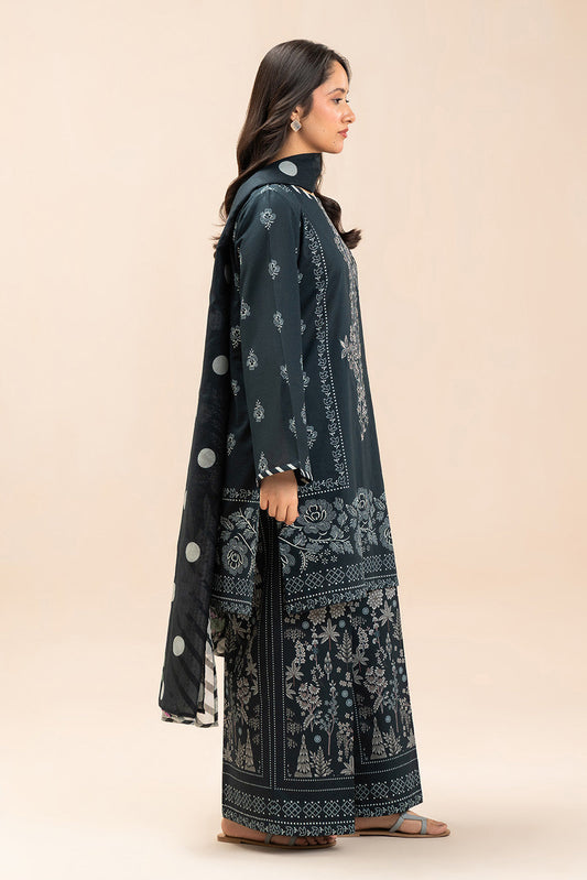 3 PIECE EMBROIDERED LAWN SUIT-NOIR VINE (UNSTITCHED)